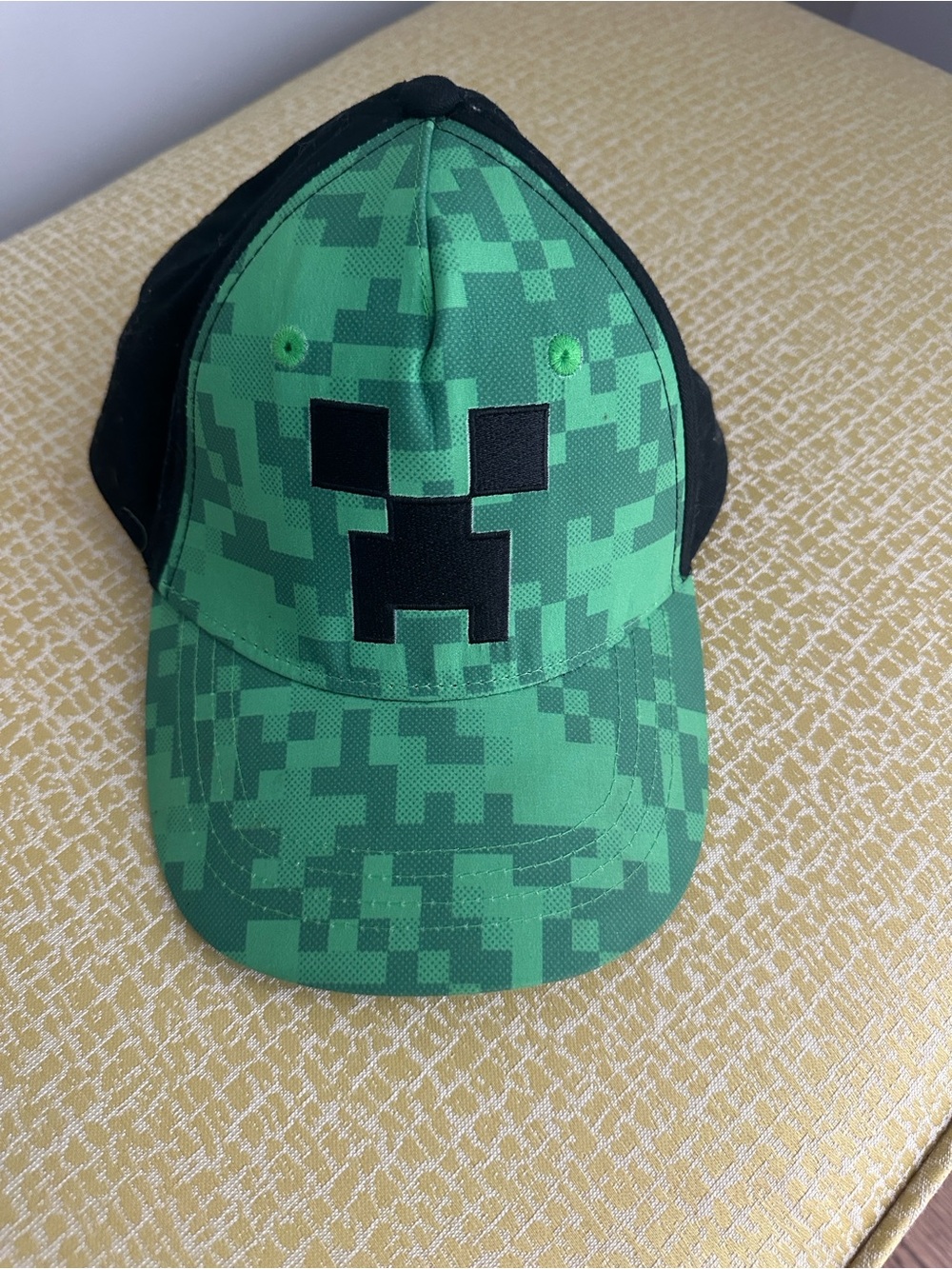 Green Pixel Creeper Kids' Baseball Cap